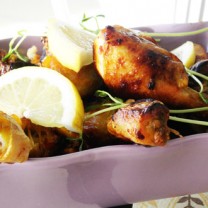 Recept på het kyckling med citron och saffran