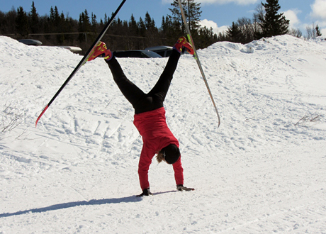 Catarina Henriksson hjular med längdskidor