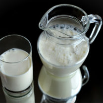 mjölk i glas