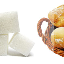 socker och vitt bröd