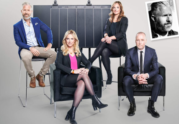 patrik wincent,frida boisen, magdalena kowalczyk och magnus hedberg som tillsamamns leder lyxfällan i TV3