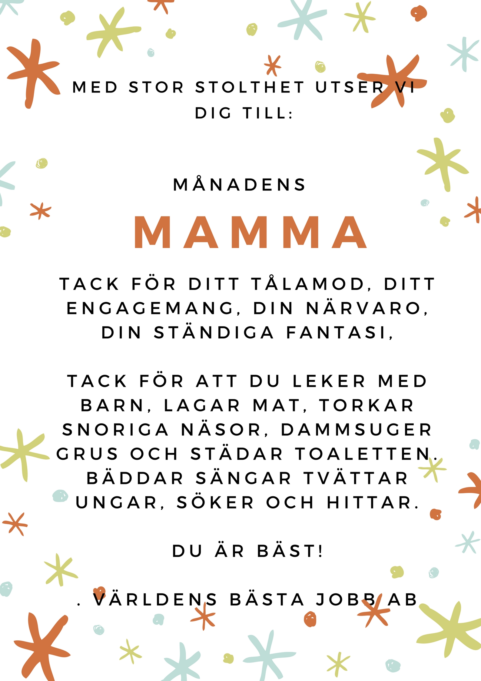 Grattis på morsdag