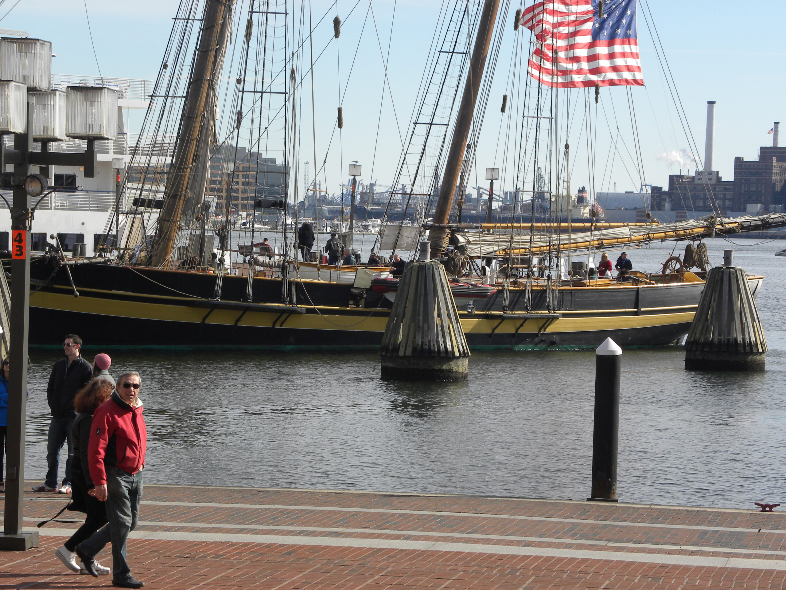 Ett skepp i hamnen i Baltimore USA