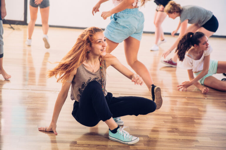 Active Teenage Girls Learning to Dance Choreography