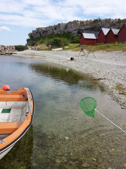 Eka, håv små strandbodar, berget Hallshuk/ Gotland