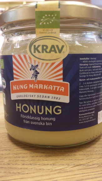 KRAV-märk ekologisk Honung från KUNG Markatt i glasburk