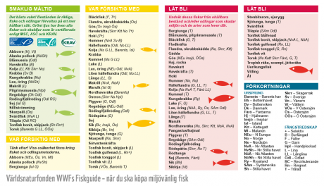 Lista för ätbara fiskar